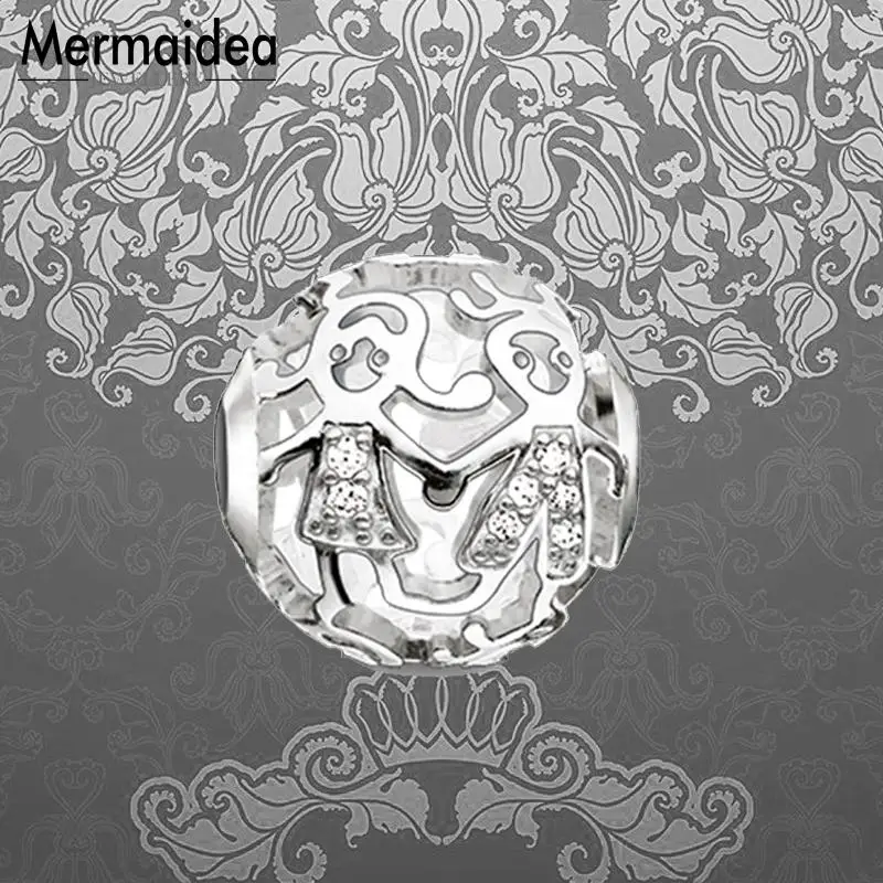 Бусины для поделок мальчиков и девочек с отверстием 5 мм модное посеребренное