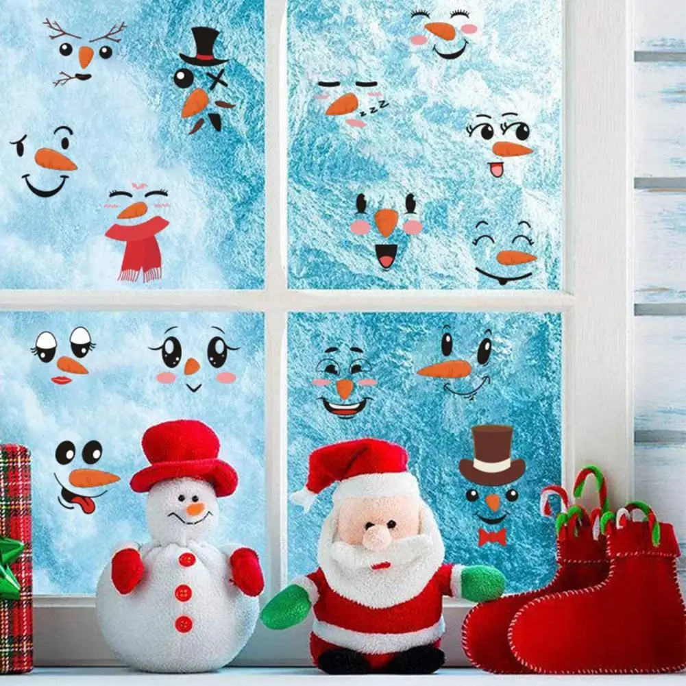 

Attractive Simplicity Christmas Themed Glass Sticker Decor for Home