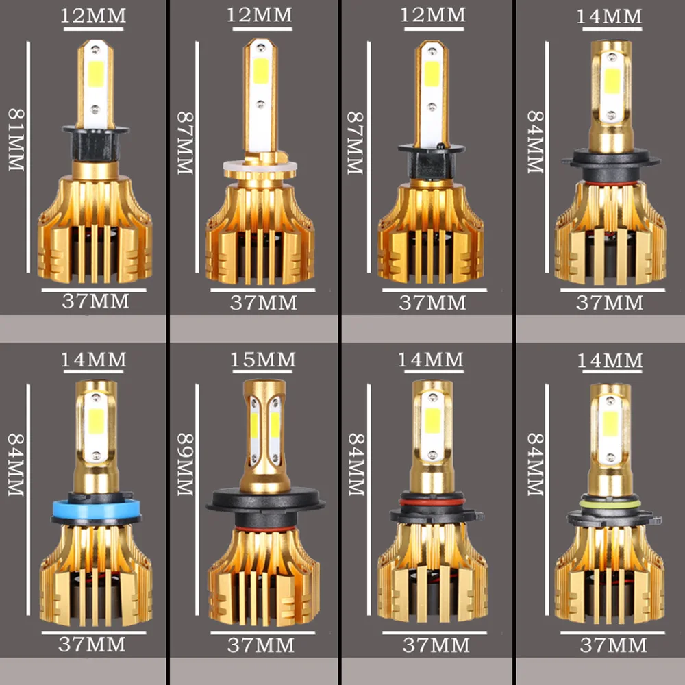Ztzpie 3000K 4300K 6000K 8000K 12000LM 9005 H1 880 H4 Turbo светодиодные фары H3 H7 H11 9006 светодиодные лампы H16 супер яркий COB Led свет