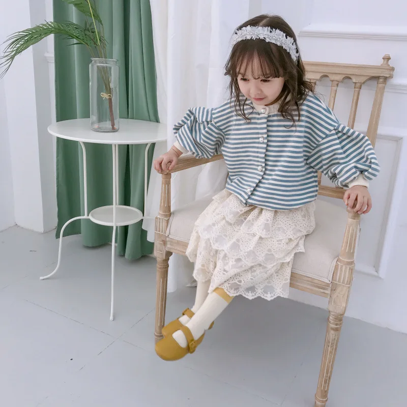 

2020 Spring Girls Skirt Toddler Kids White Lace Skirts Cake High Waist Little Children Solid Color A Line Princess Skirt