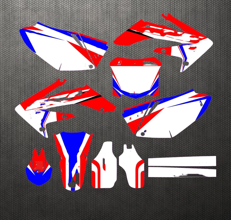 

Новый стиль команда графики фоны наклейки Наборы наклеек для Honda CRF250 CRF250R CRF 250 250R 2004 2005 2006 2007 2008 2009