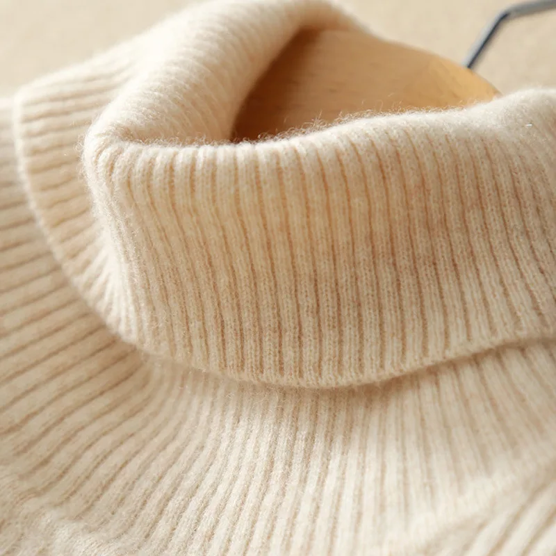 

2020 spring autumn Women Knitted Turtleneck Sweater shirts Casual Soft Jumper Fashion Slim Femme Elasticity Pullover