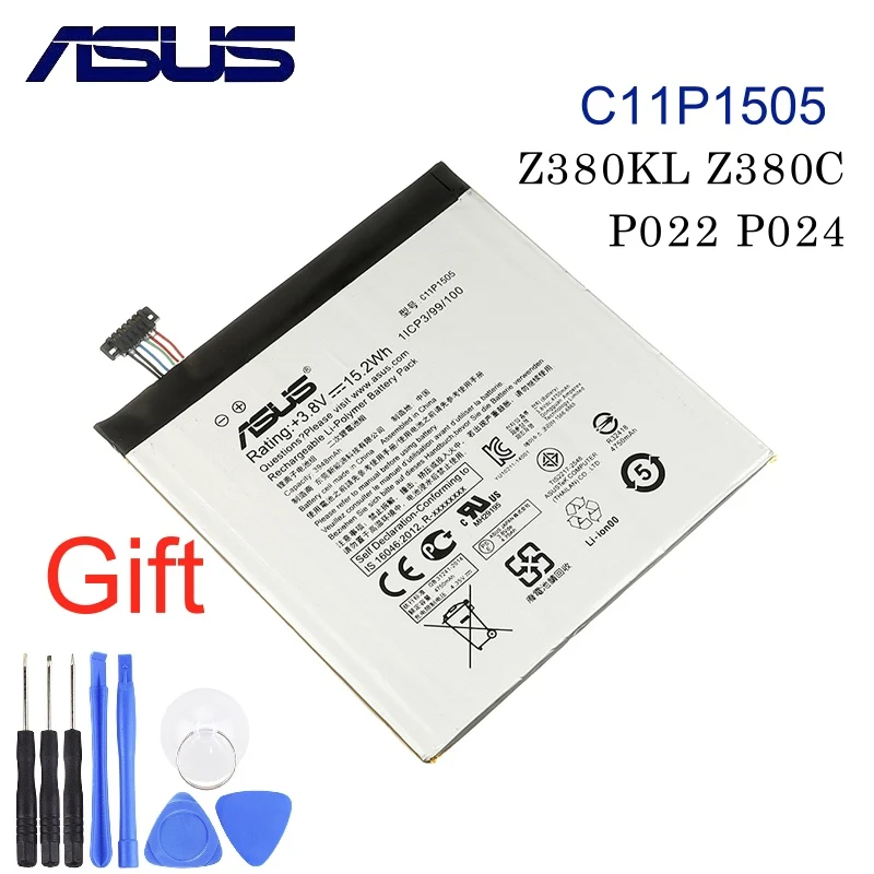 Оригинальный аккумулятор для Asus ZenPad 8 0 Z380KL P024 Z380C P022 Z380CX C11P1505 3948/4000 мАч полная