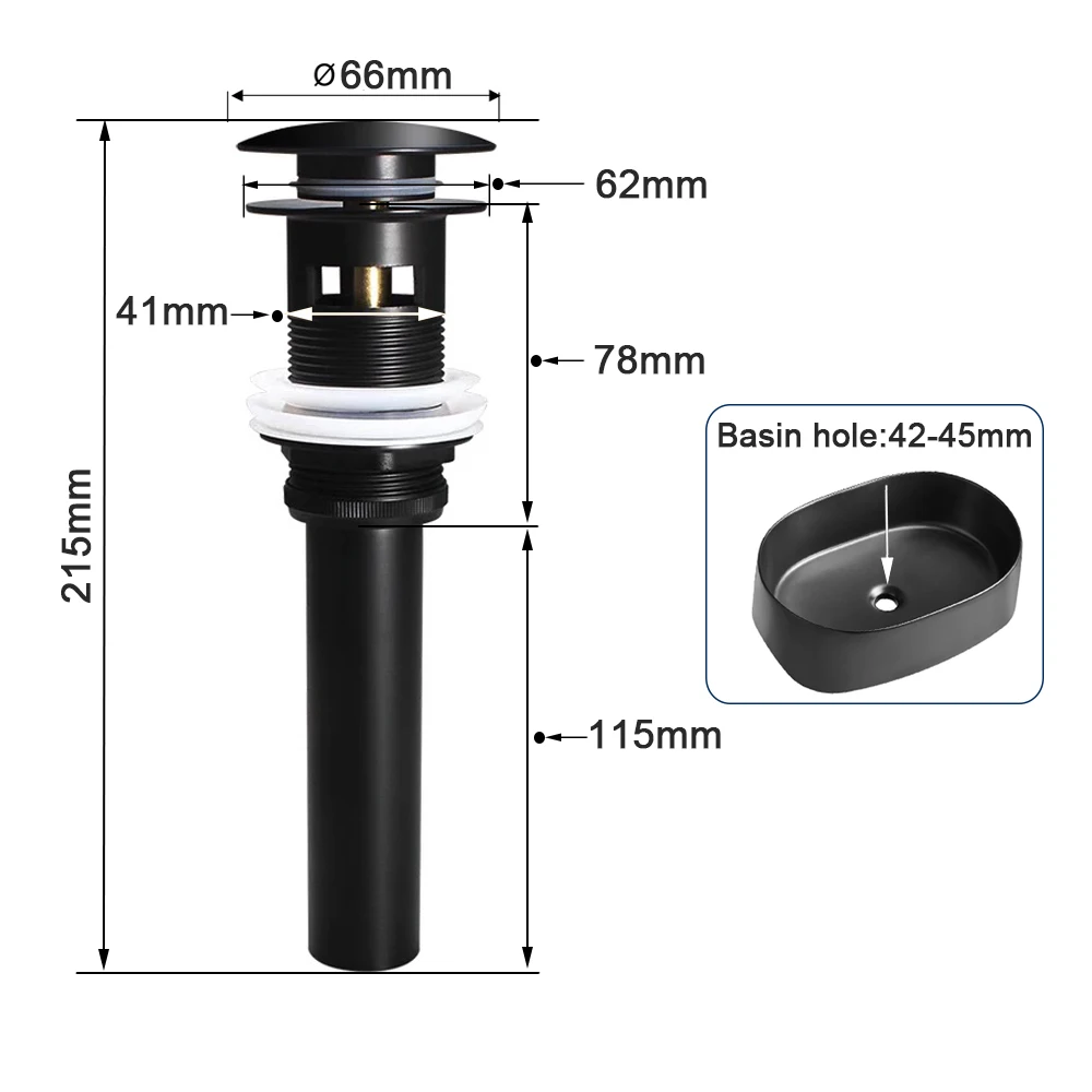 bathroom basin valve pop up drain filter modern for sink accessory faucet brass set black chrome brass washbasin bounce drain free global shipping