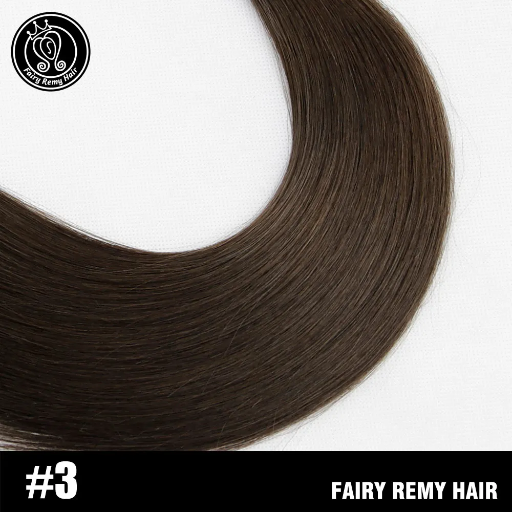#3 Сказочные волосы remy, 100 г/шт., 18 дюймов, настоящие европейские прямые человеческие волосы, пряди, уток, выделенный цвет пианино, человеческие волосы remy - Цвет: #3