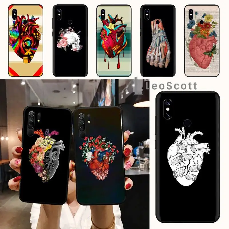 

Human Organs Brain Meridian Kidney Phone Case For Xiaomi Redmi note 7 8 9 t max3 s 10 pro lite funda shell coque cover