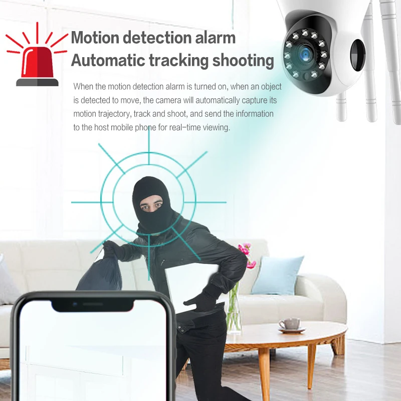 

IP-камера видеонаблюдения с поддержкой Wi-Fi, 3 Мп, 360 градусов