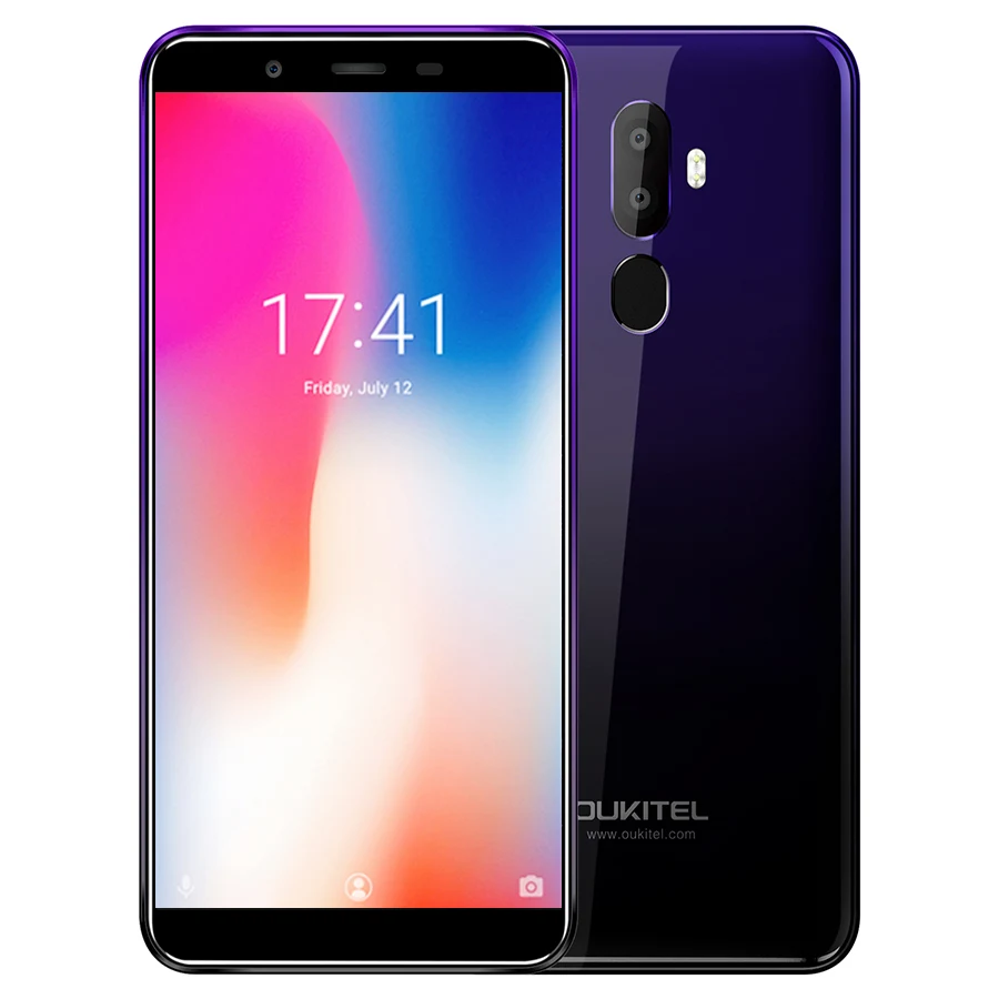 OUKITEL U25 PRO 5," 2.5D Android 8,1 MT6750T восьмиядерный 4 гб 64 гб 13 мп+ 2 мп/5 мп смартфон 3200 мач отпечаток пальца мобильный телефон - Цвет: purple