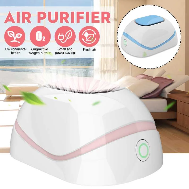 

Air Purifier Ozone Generator Deodorizer USB Rechargeable Fridge Cabinet Bedroom Purifier UV Sterilizer Portable Space Clean Odor