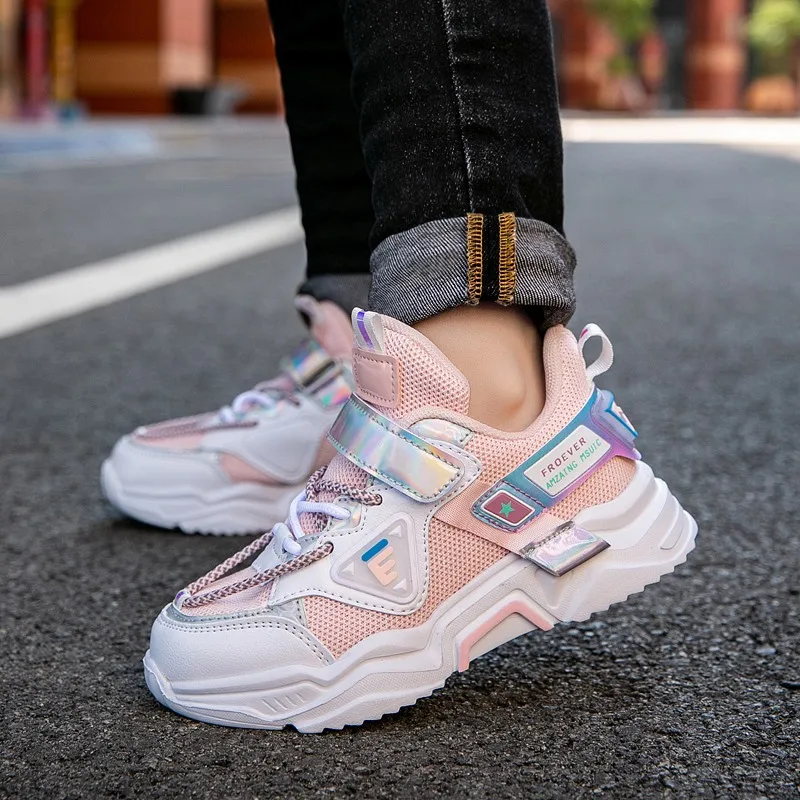 

Brand Kids Shoes For Girls Casual Children Sneakers Sports Boys Sneakers Fashion Patchwork School Running Non-slip Apring/autumn