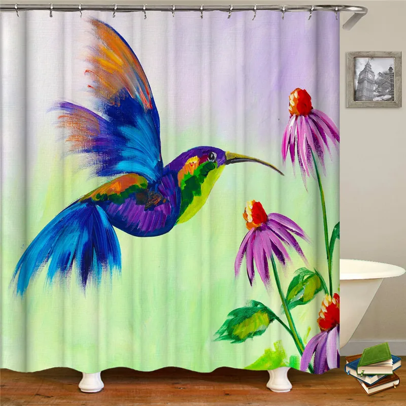 

Solid color printing waterproof bathroom decorative shower curtain non-slip flannel shower curtain for home decoration