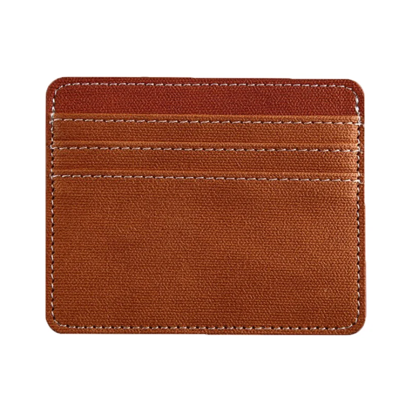 

New Card Holder Leather Candy Color Card Holder Bank Credit Card ID Holder Gift Box Slim Card Case Slim Minimalist Wallet 2021
