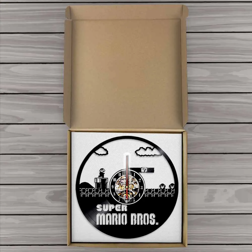 Настенные часы в стиле ретро с грибами для видеоигр Gameboy блок задними знаками