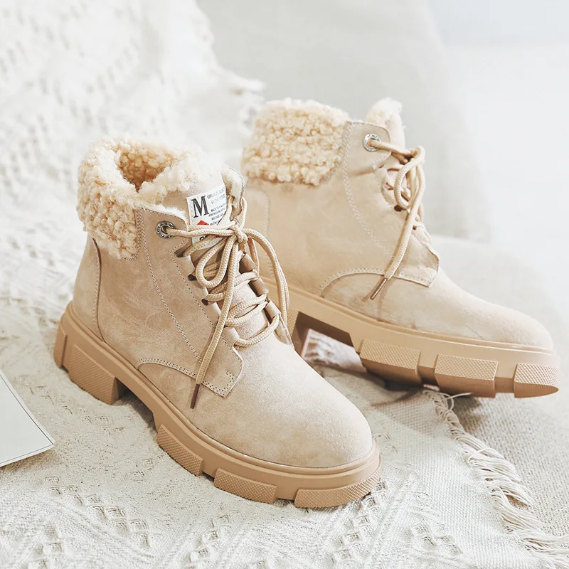 

Ankle Boots For Women Winter 2021 Leather Botas Heel Botine Italian Styles Women Classic Boots Warm Casual Shoes Chaussure Femme