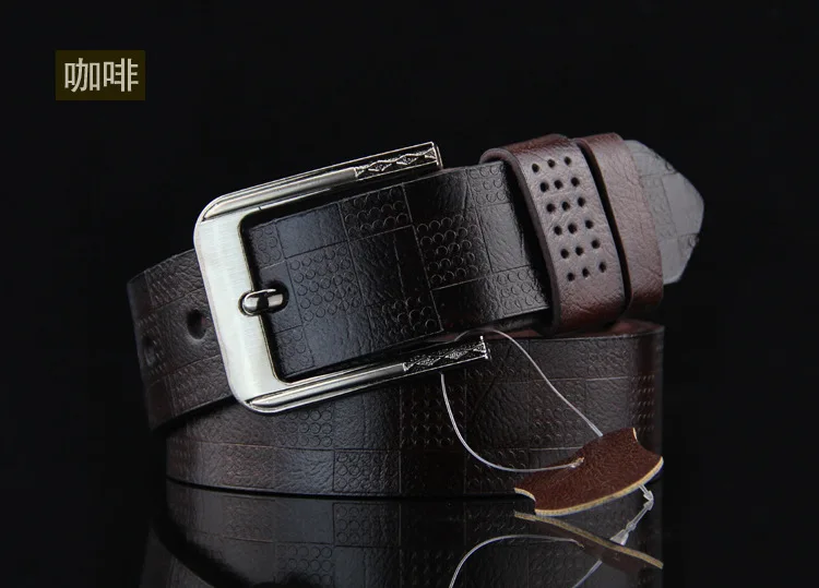 Мужской классический ремень современный дизайн с пряжкой джинсы подходит для