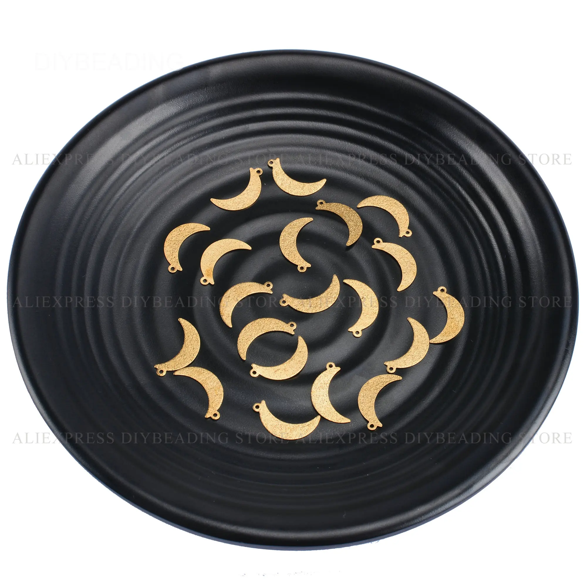 Латунные подвески в форме полумесяца с блестками и звездами 20 1000 шт. штамповочные