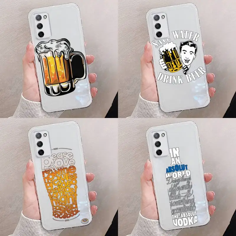 

Beer Alcohol Vodka Phone Case Transparent For oppo RENO A 1 2 3 4 5 7 8 Z 2Z SE ACE PRO moible bag