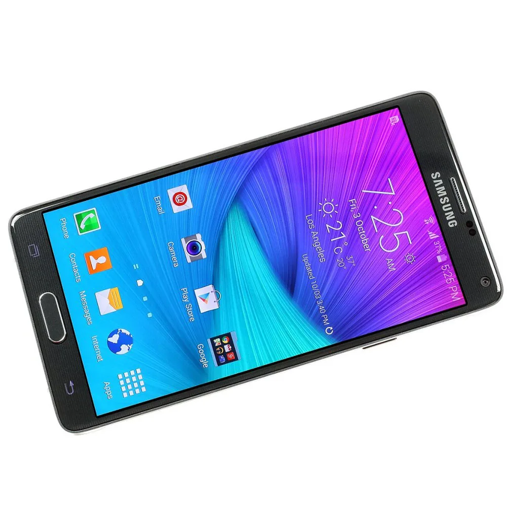 Note 4 разблокированный смартфон samsung Galaxy Note 4 N910A N910F N910P LTE 5,7 дюймов 16 МП 3 ГБ 32 ГБ отремонтированный мобильный телефон