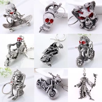 keychain for men skull zombie undead snare scary fashion funny cute cartoon car bag keyring jewelry gift