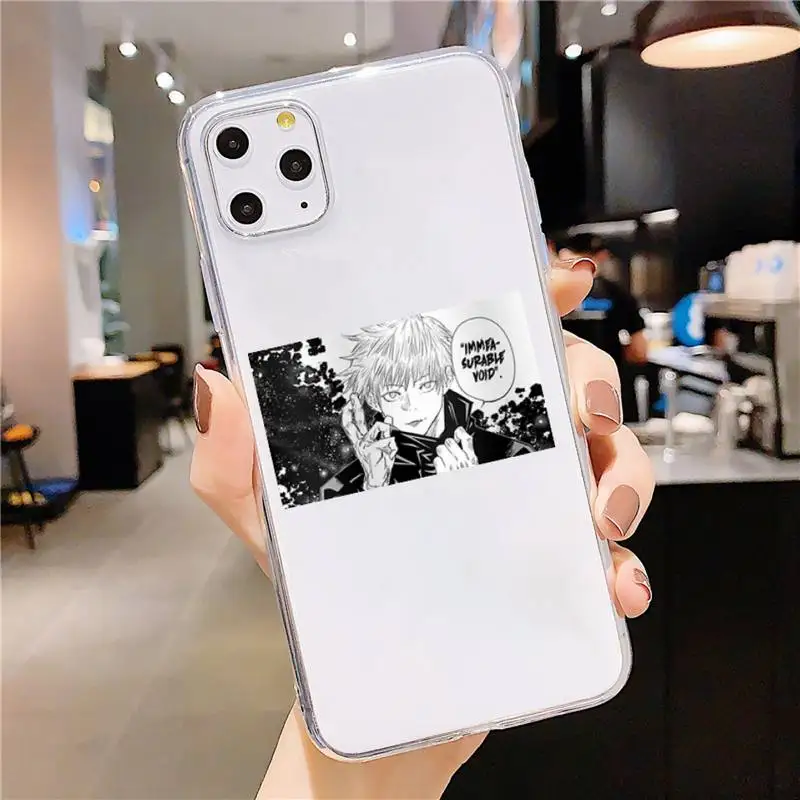 

Jujutsu Kaisen Japanese Anime manga luxury Phone Case shell Transparent for iPhone 6 7 8 11 12 s mini pro X XS XR MAX Plus