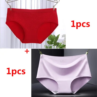 2pcs Color 12 2 шт./лот сексуальные трусики женское нижнее белье бесшовные трусики женские дышащие комфортные трусики женское нижнее белье - Цвет: 2pcs Color 12