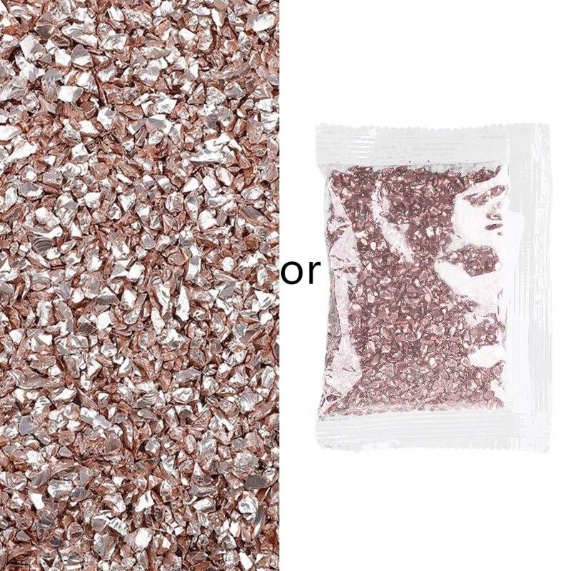 

69HB Glass Crushed Stone Chunky Glitter Irregular Glass Chips Epoxy Resin Mold Filler