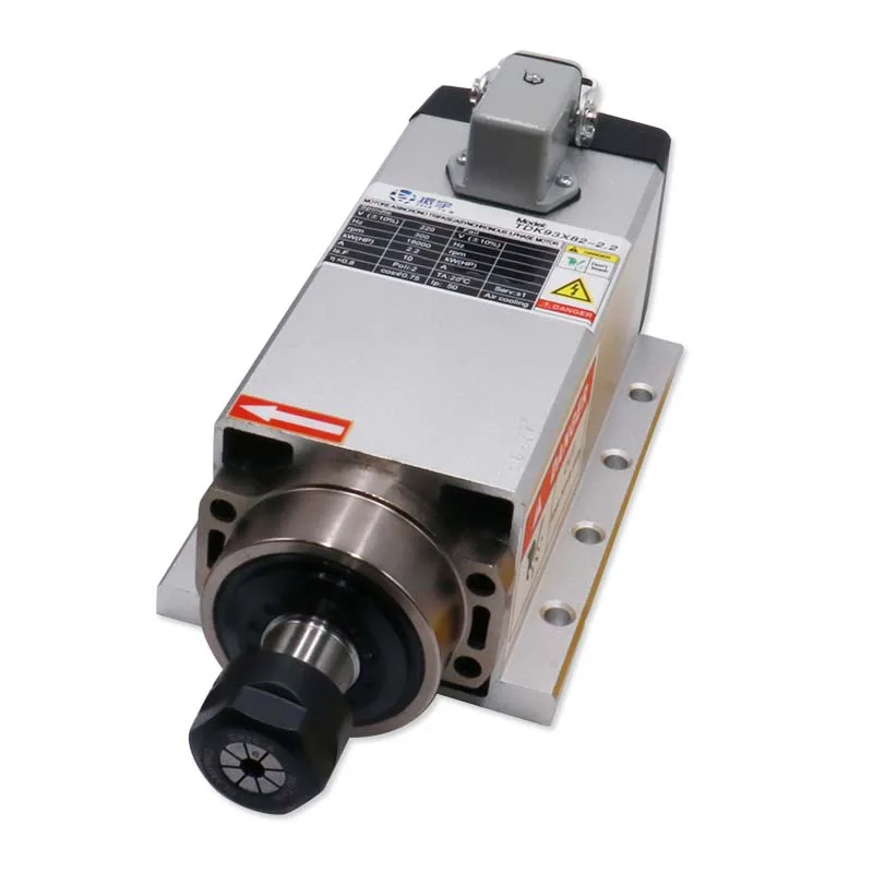 Бесплатная доставка CNC 220V 380v 2.2KW квадратный шпиндель воздушного охлаждения 2200w с