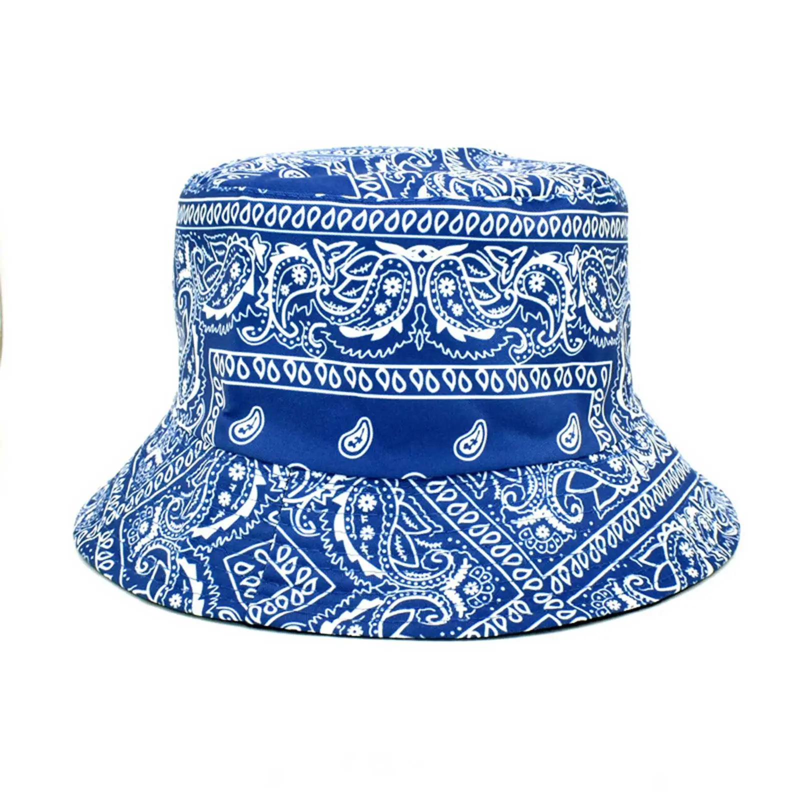 

Bandana print Bucket Hats Women Men Paisley Bucket Hats Breathable Summer Reversible Wide Brim Fisherman Caps 2021 New