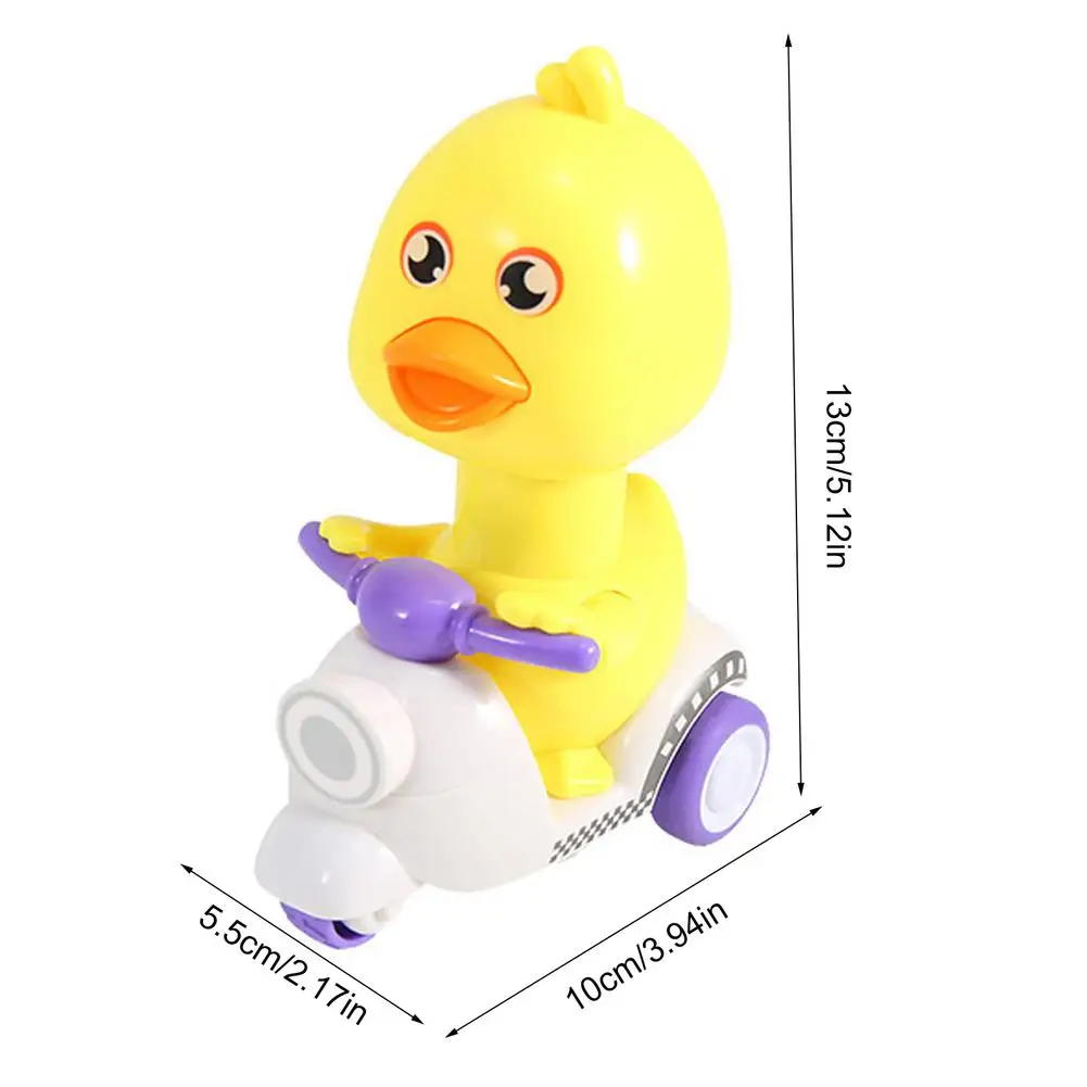 

Press And Go Duck Toy Kawaii Wind Up Toy Yellow Duck Motorcycle Clockwork Pull Back Toys For Boys Girls Fun Toy Ideal Gift