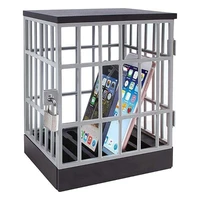 mobile phone jail cell prison lock up safe smartphone phone jail prison stand holder store 6 phone storage locking cage case