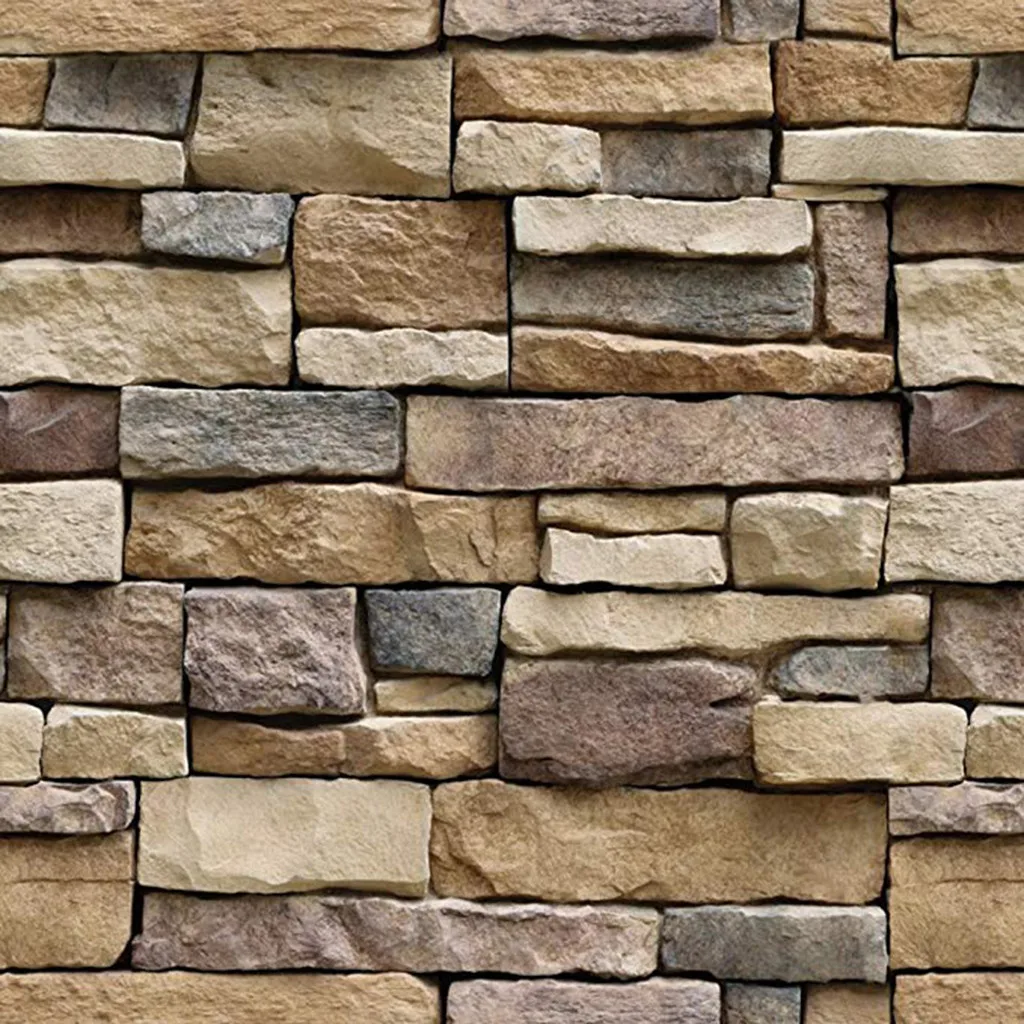 3D Wall Sticker Brick Stone Rustic Effect Paper Self-adhesive Living Room Stickers Home Decor 1.15 | Дом и сад
