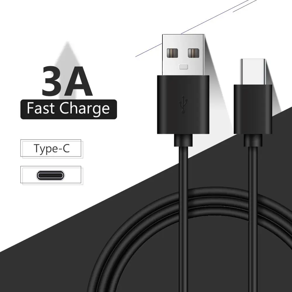 Кабель USB Type C для быстрой зарядки 3 А зарядное устройство телефона кабель