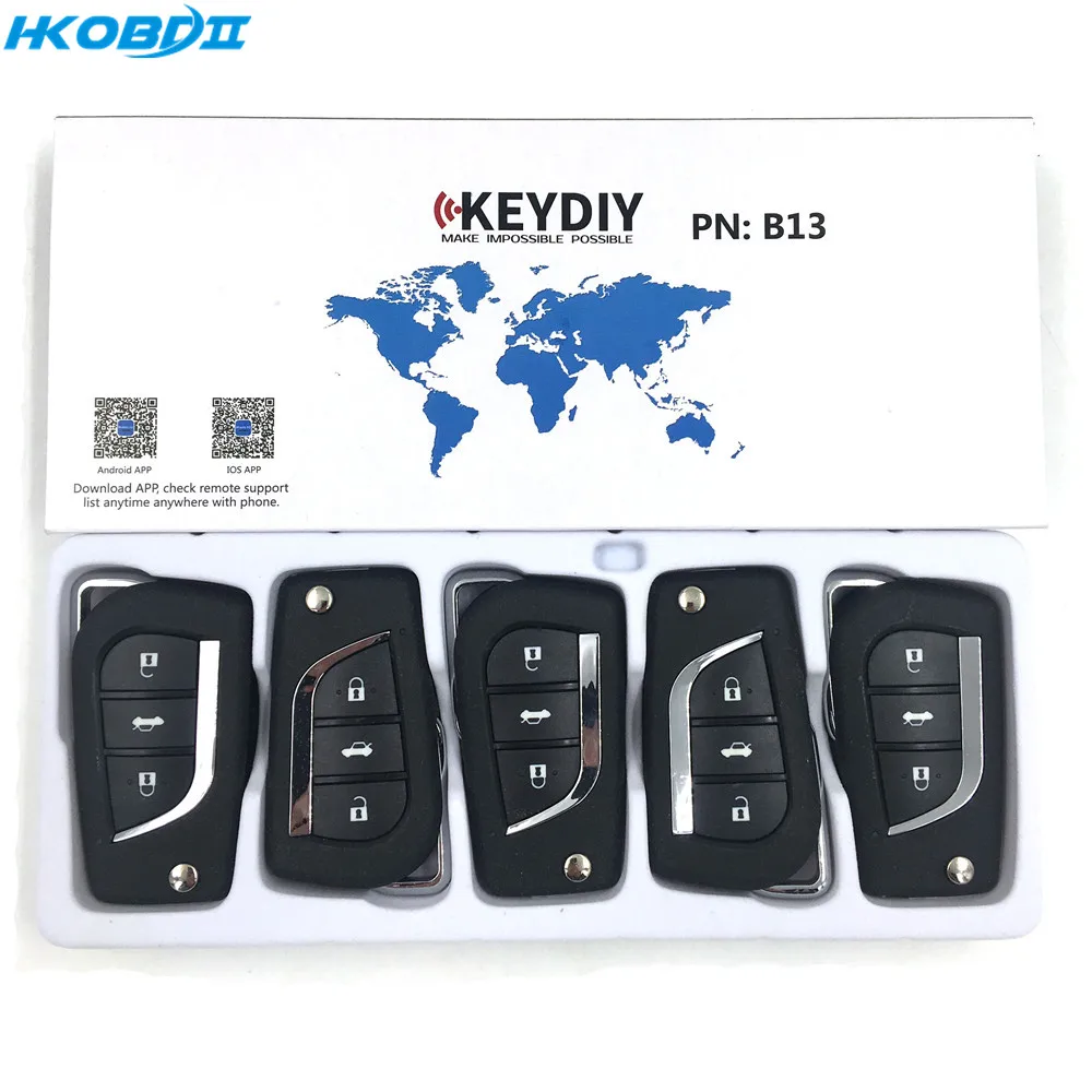 HKOBDII KEYDIY оригинальный KD B13 3 кнопки B series универсальный пульт дистанционного