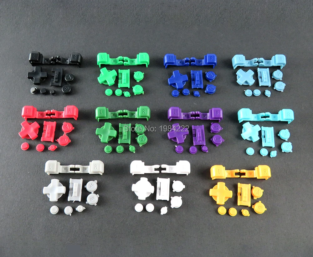 Пластиковые кнопки A B Select Start L R для GBA SP Full Button|button set|pad padbutton pad |