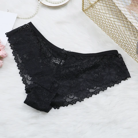 Hot Sale Sexy Women Bowtie Panties Female Underwear Floral Lace Women Panties Breathable Transparent Briefs G-String Lingerie Hot Sale Sexy Women Bowtie Panties Female Underwear Floral Lace Women Panties Breathable Transparent Briefs G-String Lingerie