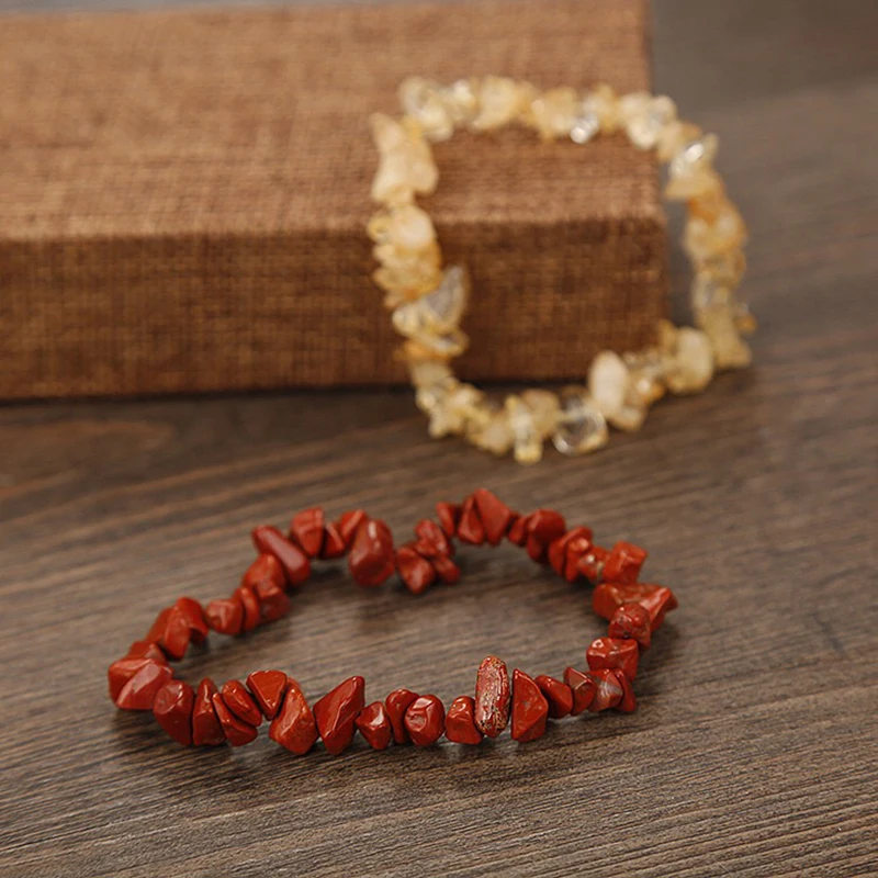 colored beaded bracelet for women handmade irregular natural stones jewelry lucky stone girls fashion beach summer | Украшения и