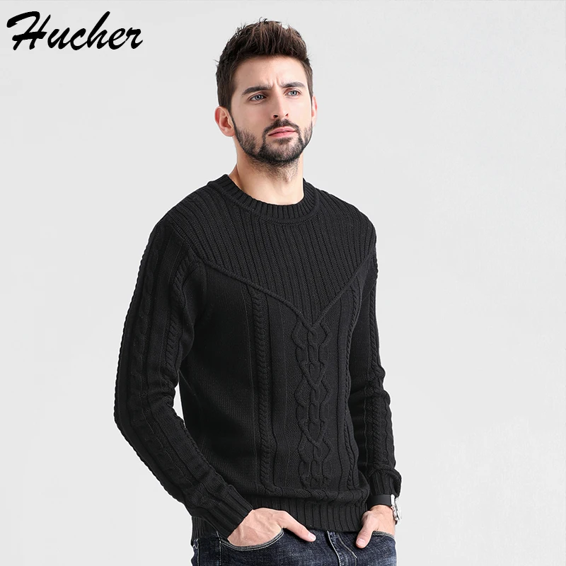 Мужской вязаный винтажный свитер Huncher Мужская корейская мода 2021 жаккардовый