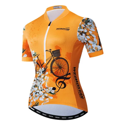 Женская велосипедная футболка Weimostar, быстросохнущая, с коротким рукавом