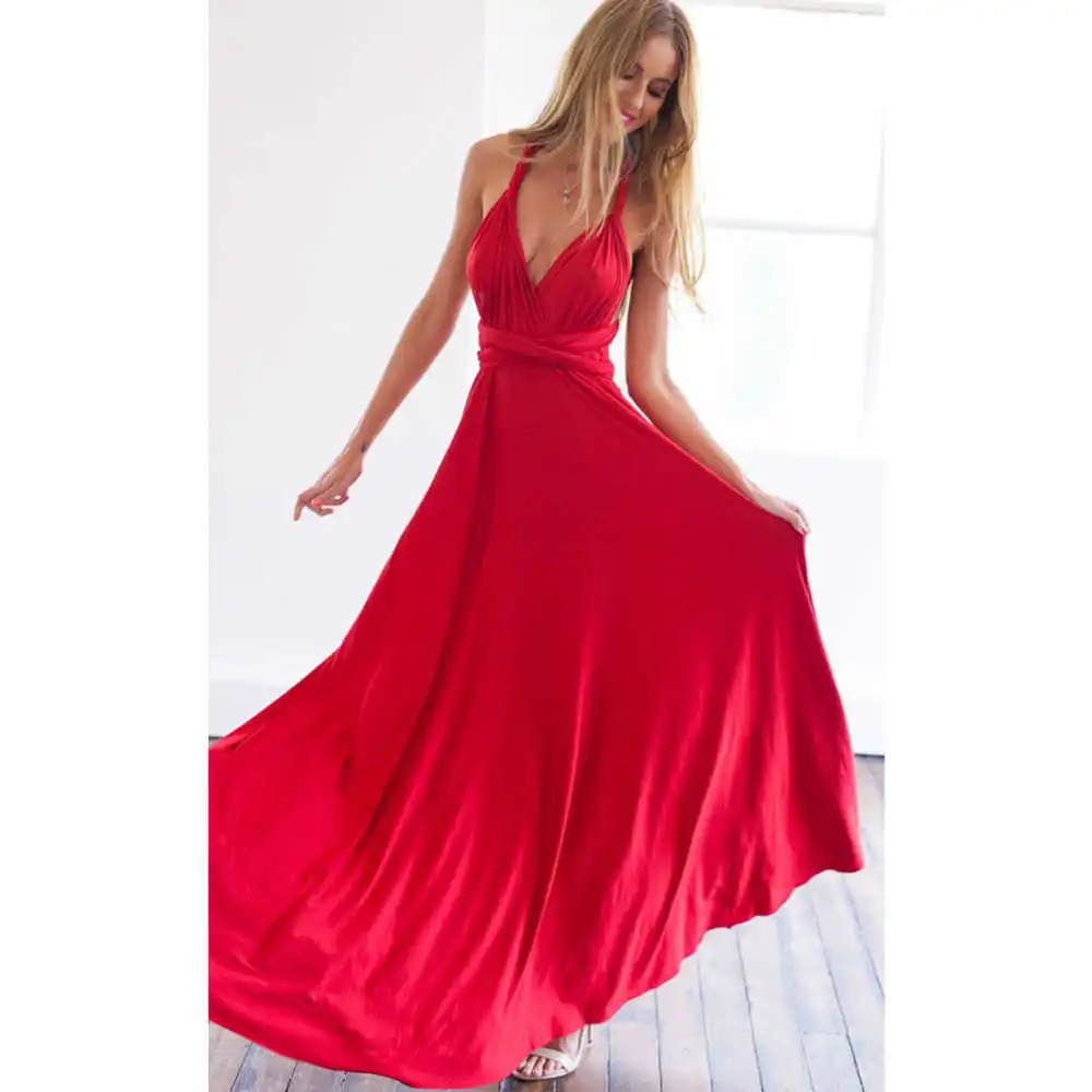 

Sexy Women Multiway Wrap Convertible Boho Maxi Club Dress Bandage Long Dress Party Bridesmaids Infinity Robe Longue Femme