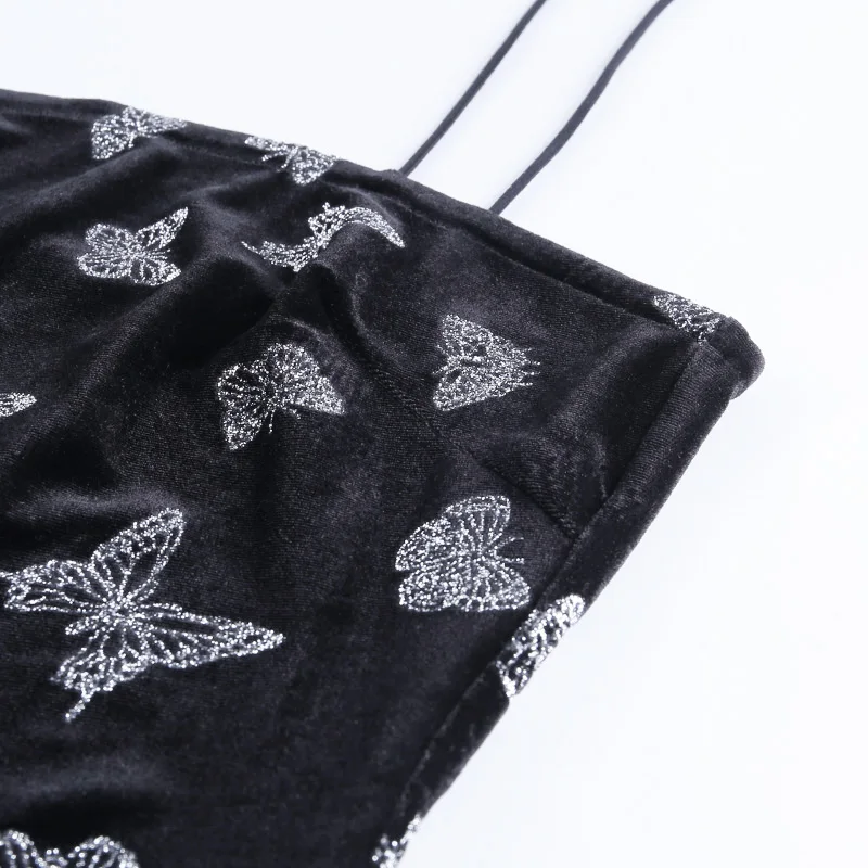 Сексуальные женские комбинезоны Gothblack Харадзюку на тонких бретельках с принтом