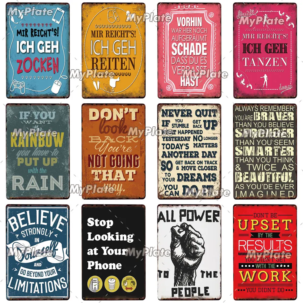 [MyPlate] мощный плакат верный металлический знак винтажный фотографический