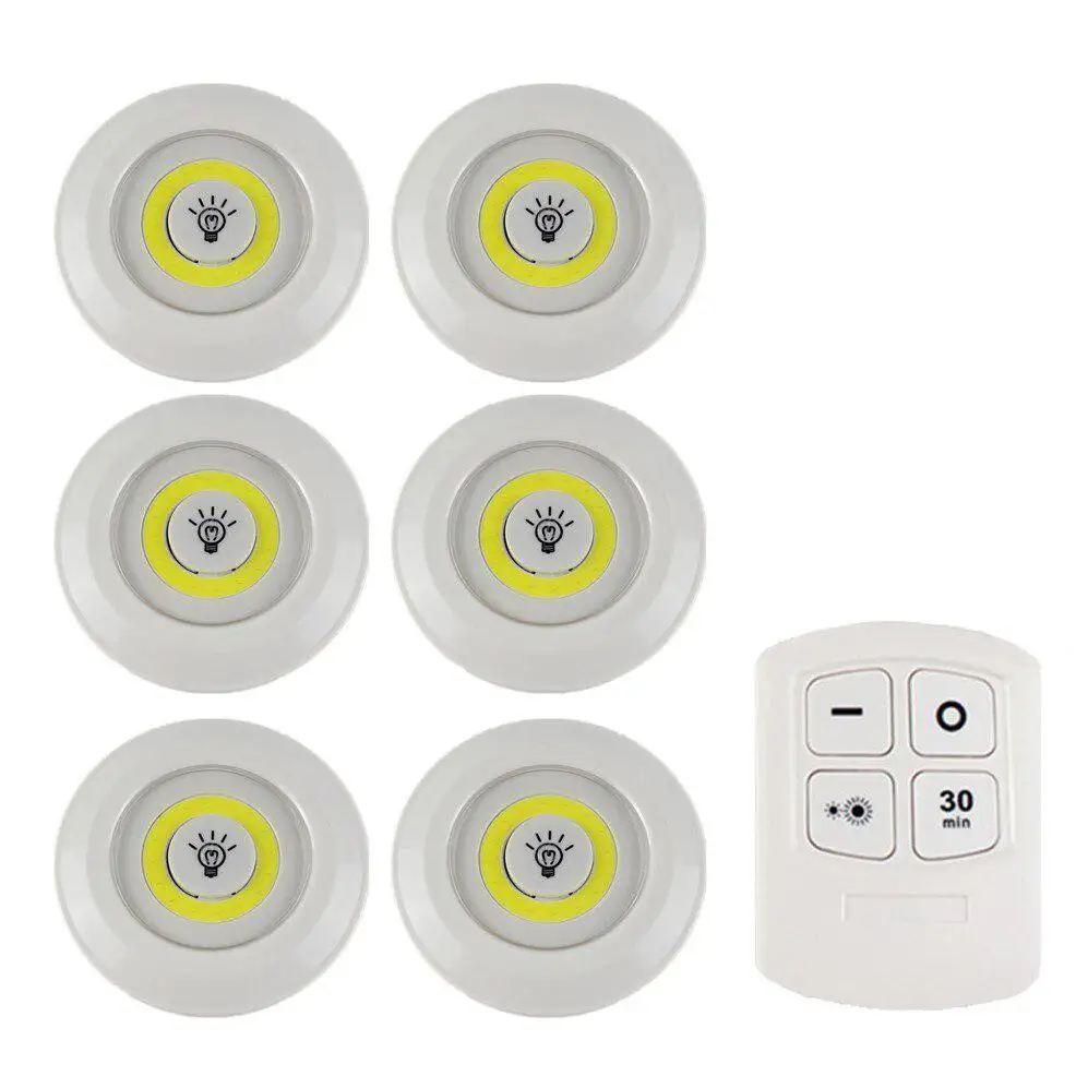 6 шт. светодиодный свет под кабинет с пультом дистанционного управления