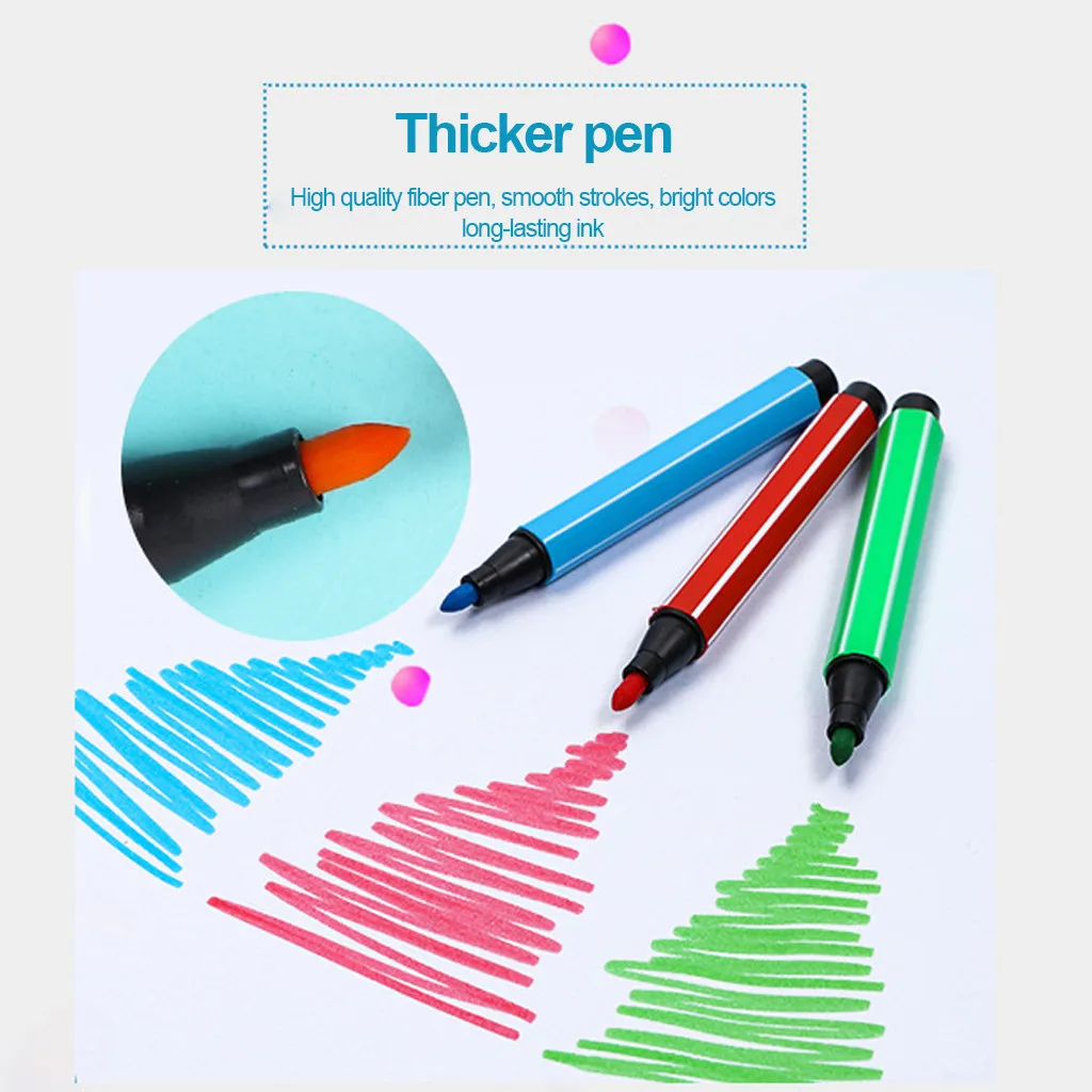 

36PCs 36 Colors Chlidren Study Painting Stationery Watercolor Marker Pen Sets