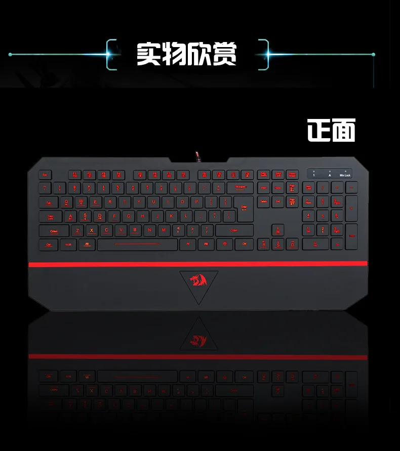 Ультратонкий для Redragon K502 RGB игровая клавиатура RGB светодиодный Подсветка 104 клавиша Бесшумная клавиатура с подставкой для запястья для ПК игры