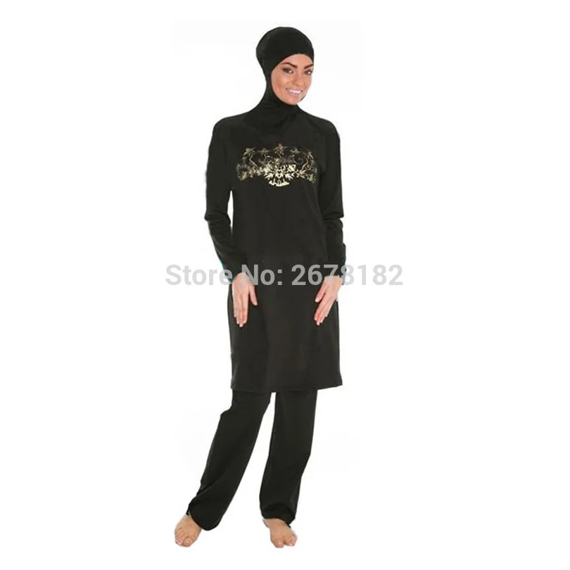 Купальный костюм для женщин одежда купальный с хиджабом женский мусульманский