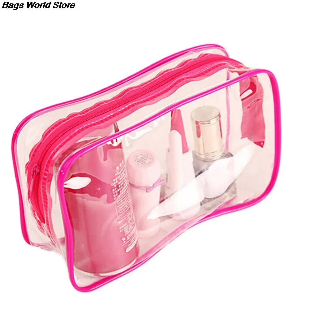 1pc Jelly Plastic Transparent Organizer bags Cosmetic Bags Makeup Casual Travel Waterproof Toiletry Wash Bathing Storage bag | Багаж и