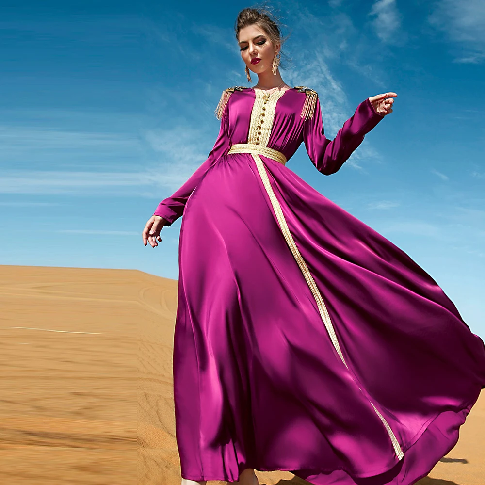 Рамадан, марокканские аксессуары для женщин, Турция, ислам, мусульманское платье, женское длинное платье, Caftan