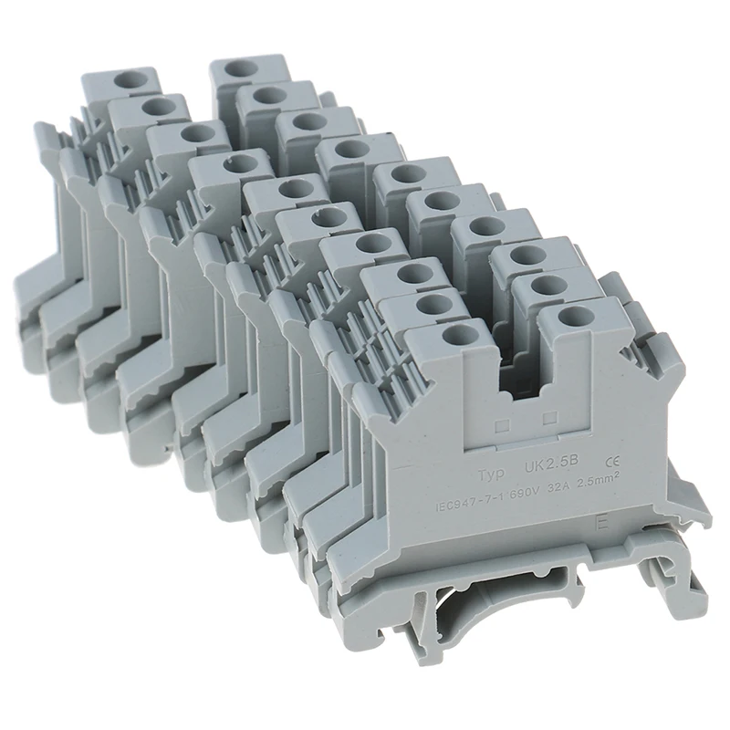 Din Rail Terminal Block Universal Panel Mount Phoenix Contact UK 2.5B Screw Electronic Strips Contactor Conductor | Обустройство дома