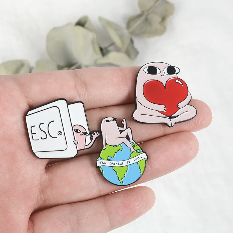 Модная креативная брошь в виде мультяшного клоуна авокадо на кофейную чашку