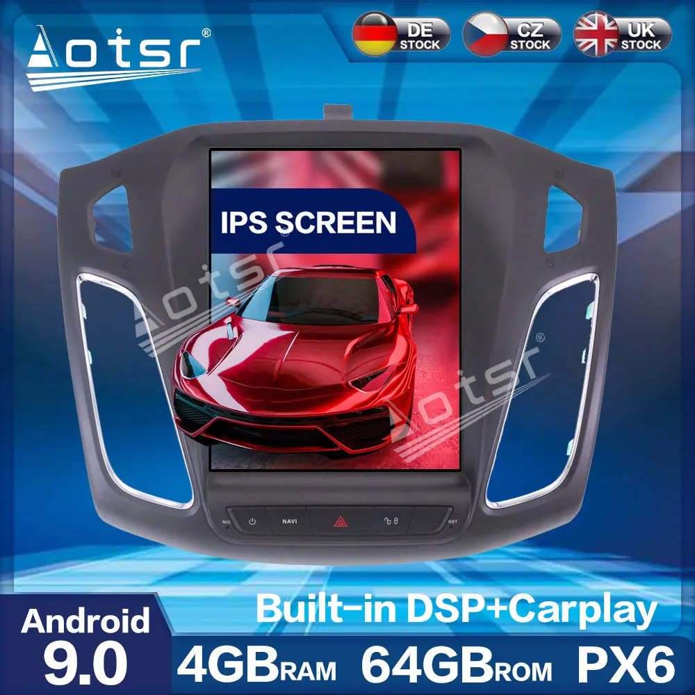 10 4 &quotTesla экран PX6 Android 9 0 4G + 64GB CARPLAY автомобильный Радио мультимедийный плеер для